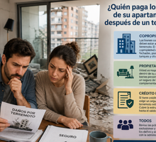 ¿Quién paga los daños de su apartamento después del terremoto?