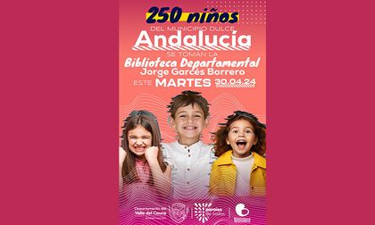 250 niños de Andalucía, tierra dulce del Valle del Cauca, se tomarán la Biblioteca Departamental