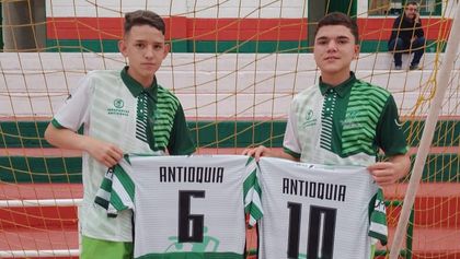Imagen de  Dos marinillos clasificaron a las finales del Nacional Sub-17 de Fútbol de Salón con Antioquia