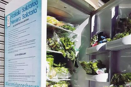 Neveras comunitarias contra el desperdicio de alimentos