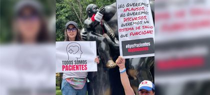 Imagen de  Organizaciones de pacientes realizaron plantón en la Plaza Botero de Medellín contra la reforma a la salud