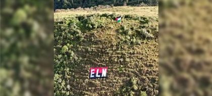 Imagen de  Instalaron bandera del ELN en el corregimiento de San Antonio de Prado de Medellín