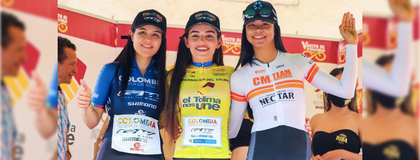 Imagen de Estefanía Herrera, la ciclista de Argelia que se consagró campeona de la Vuelta al Tolima