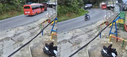 Imagen de En video: momento exacto del accidente del bus en Santa Elena que cayó al vacío