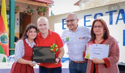 Imagen de  En Centros Educativos Rurales de La Ceja fueron entregados 149 computadores
