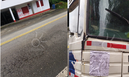 Imagen de Preocupación por grafitis de las Autodefensas Gaitanistas de Colombia en la Autopista