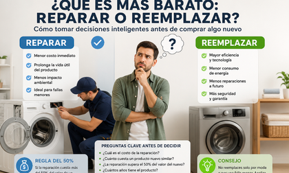 ¿Qué es más barato: reparar o reemplazar?